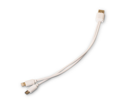 Беспроводная колонка Pocket Speaker, белая, c кабелем 2-в-1