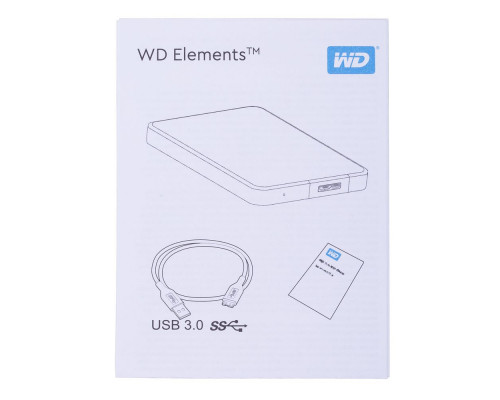 Внешний диск WD Elements, USB 3.0, 1Тб, черный