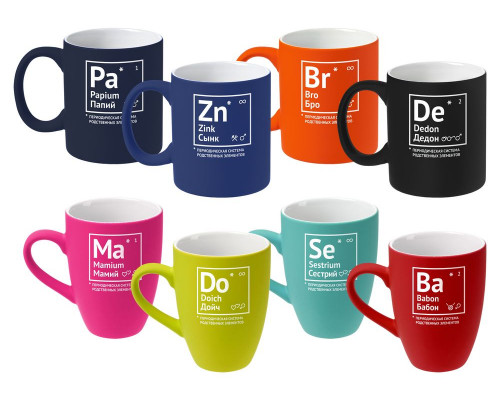 Кружка «Мамий» c покрытием софт-тач, ярко-розовая (фуксия)