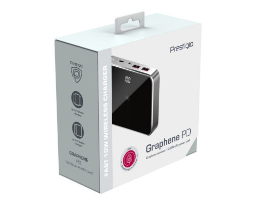 Графеновый аккумулятор Graphene PD, 10000 мАч, черный