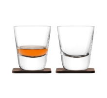Набор стаканов Arran Whisky с деревянными подставками