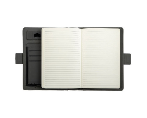 Органайзер Midstream с блокнотом и аккумулятором, черный