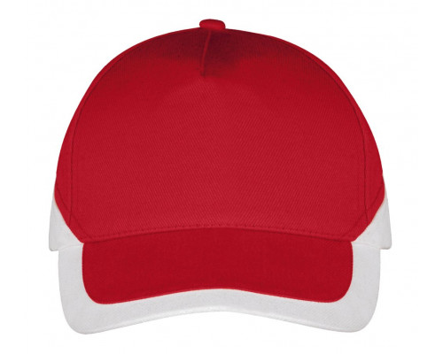 Бейсболка Booster, красная с белым