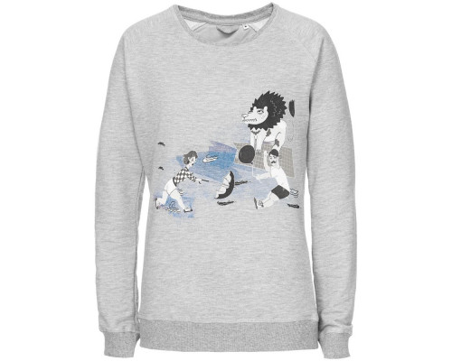 Свитшот женский «Не вы ли были у Невы», серый меланж