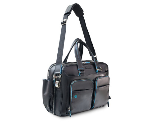 Сумка мужская для ноутбука Piquadro Blue Square, черная