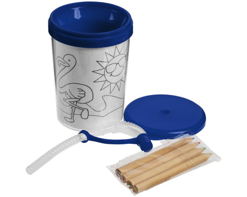 Детский стакан-раскраска «Передвижник», синий