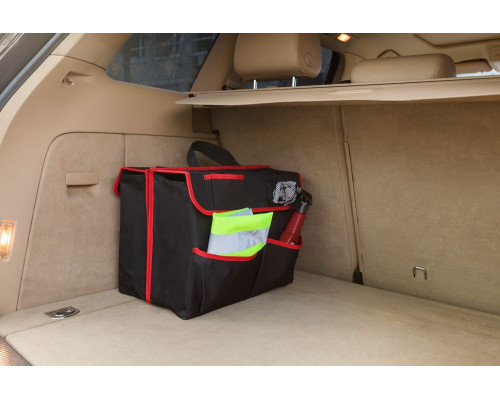 Органайзер в багажник автомобиля Carmeleon, черный с красным