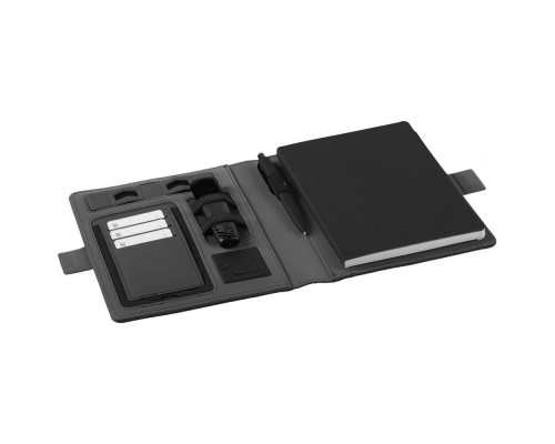 Органайзер Midstream с блокнотом и аккумулятором, черный