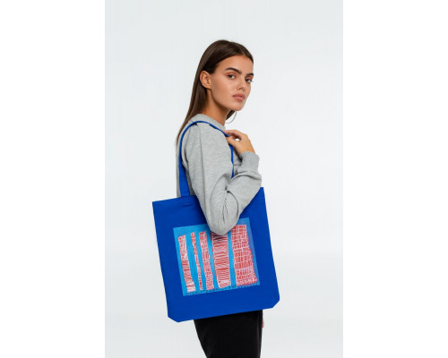 Холщовая сумка «Небоскребы», синяя