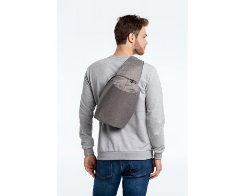 Рюкзак на одно плечо Tweed, серый