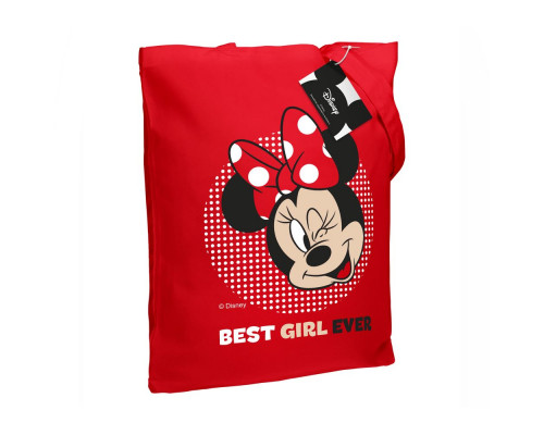 Холщовая сумка «Минни Маус. Best Girl Ever», красная
