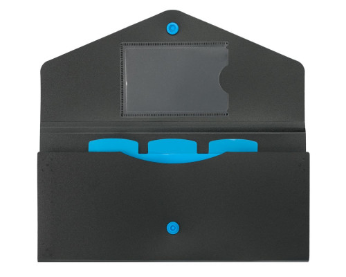 Органайзер для путешествий Envelope, черный с голубым