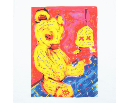 Холщовая сумка I Don't See You, молочно-белая