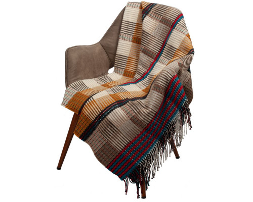 Плед Rossi Paint, молочно-коричневый