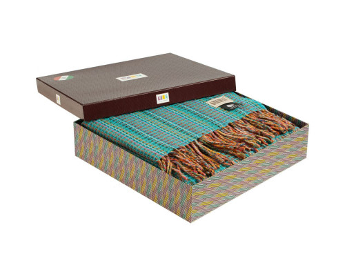 Плед Brera Waffle Turchese, голубой