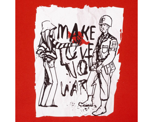 Толстовка Make Love, красная