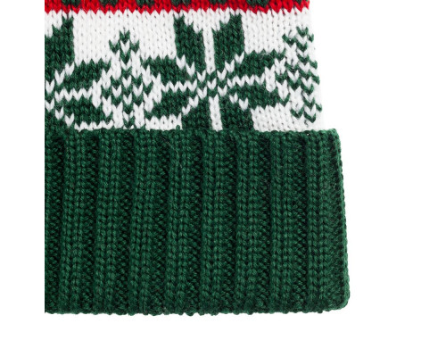 Шапка Happy View, красная с зеленым