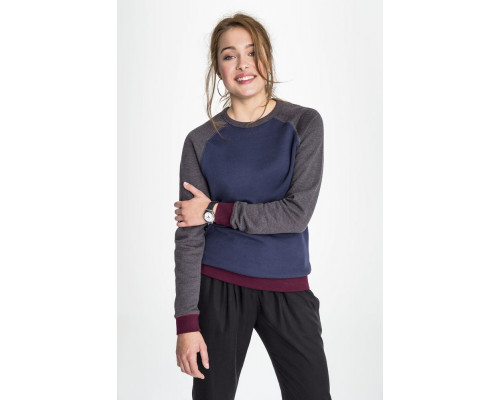 Толстовка унисекс Sandro, светло-серый меланж с темным меланжем