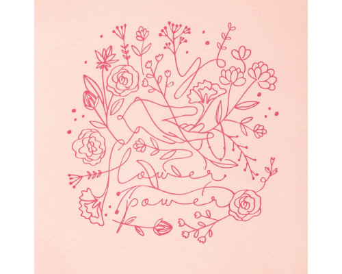 Футболка женская Flower Power, розовая