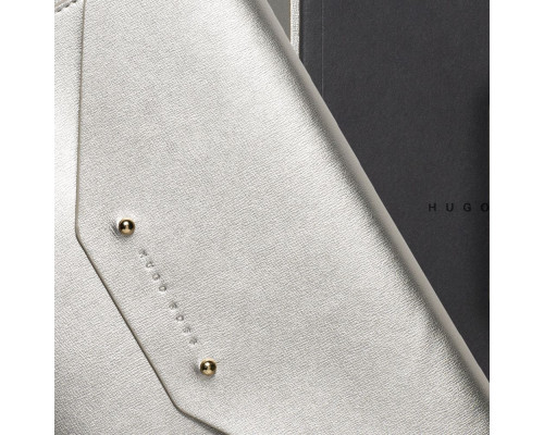 Папка Elegance с блокнотом А5, серебристая