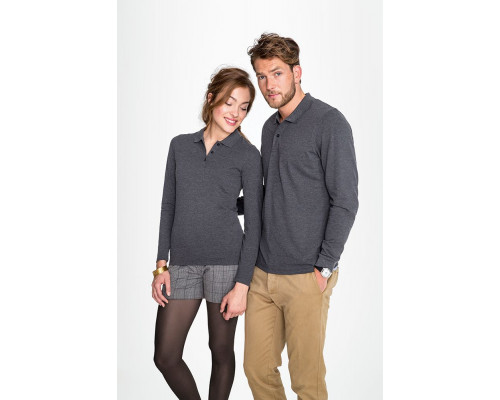 Рубашка поло мужская с длинным рукавом Perfect LSL Men, зеленое яблоко