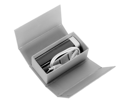 Коробочка под аккумулятор Flip, серебристая