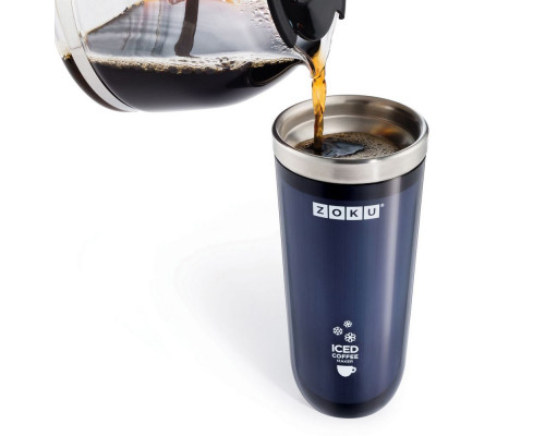 Стакан для охлаждения напитков Iced Coffee Maker, голубой