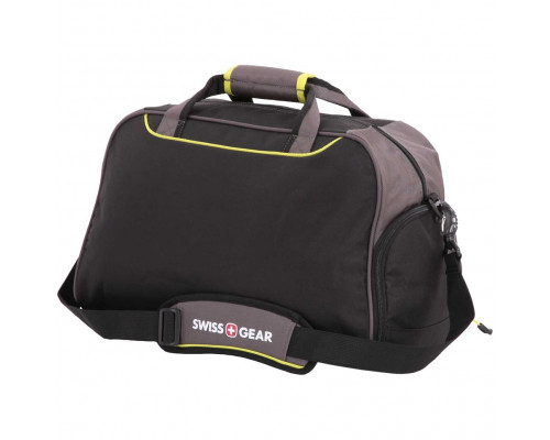 Сумка спортивная Swissgear, серая с зеленым