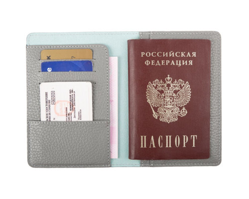 Портмоне Kelly с отделением для паспорта, серое