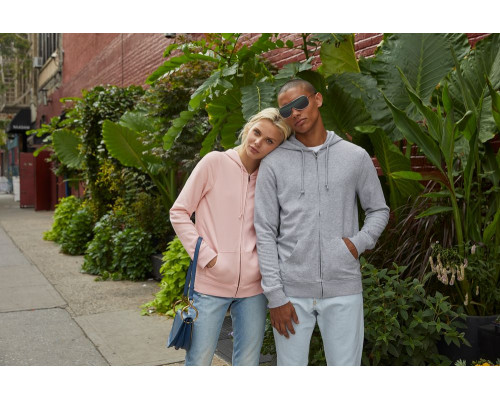 Толстовка на молнии с капюшоном унисекс BNC Organic, белая