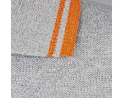 Рубашка поло мужская Pasadena Men 200 с контрастной отделкой, черная с зеленым