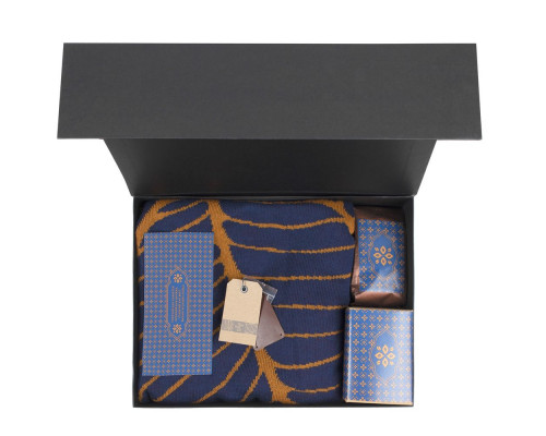 Набор «Кофе по-турецки», синий с горчичным