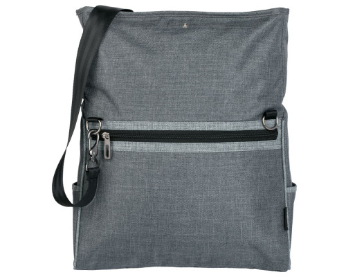Сумка для ноутбука 2 в 1 twoFold, серая с темно-серым