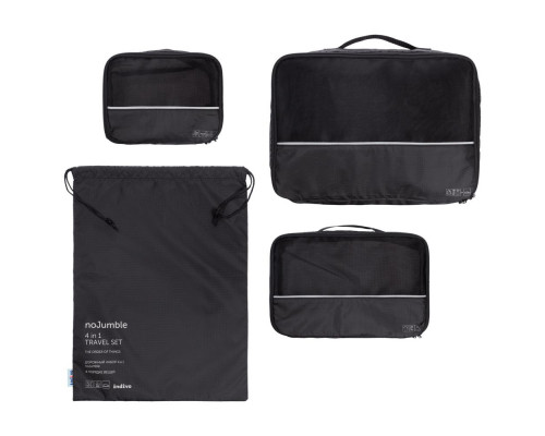 Дорожный набор сумок noJumble 4 в 1, черный