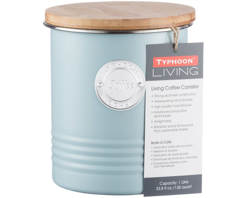 Емкость для хранения кофе Living, голубая