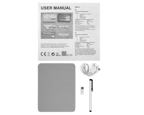 Набор с наушниками и Type-C адаптером OnTheGo, черный