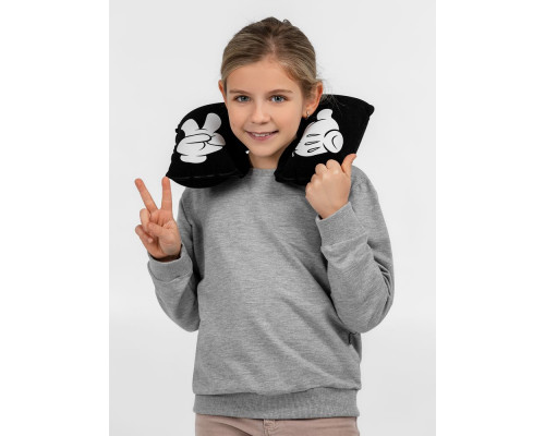 Надувная подушка под шею в чехле Victory, черная