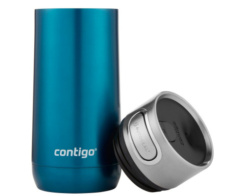 Термостакан Luxe, вакуумный, герметичный, бирюзовый (морская волна)