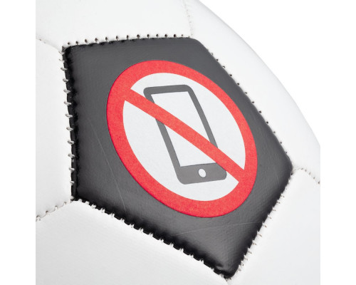 Мяч футбольный «Иди во двор!», бело-черный