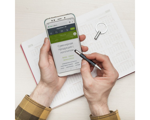 Ручка-брелок Construction Micro, черный