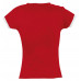 Футболка женская Moorea 170, красная с белой отделкой