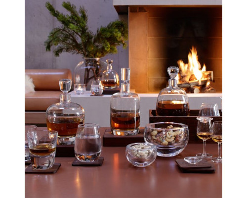 Набор стаканов Renfrew Whisky с деревянными подставками