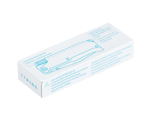 Нож складной с фонариком и огнивом Ster, серый