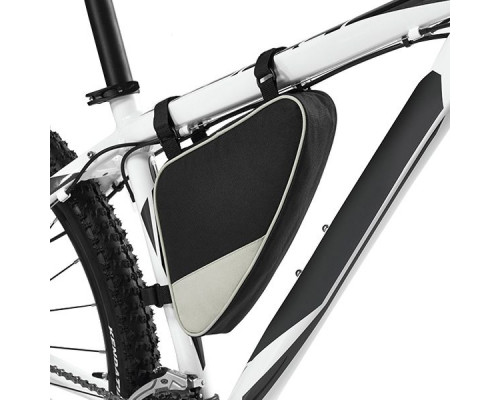 Сумка для велосипеда On the Go, черная с белым