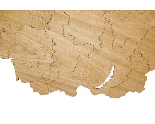 Деревянная карта России, дуб