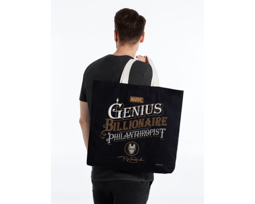 Холщовая сумка Tony Stark Genius, черная