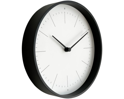 Часы настенные Lacky, белые с черным