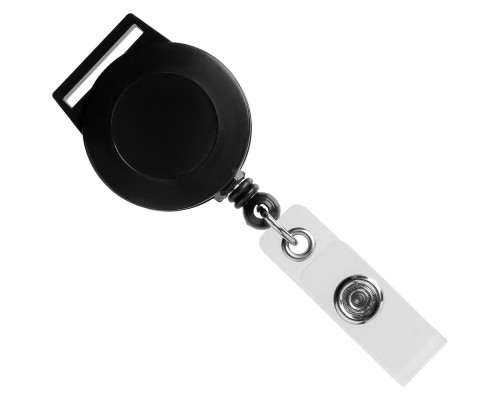 Ретрактор Attach с ушком для ленты, черный