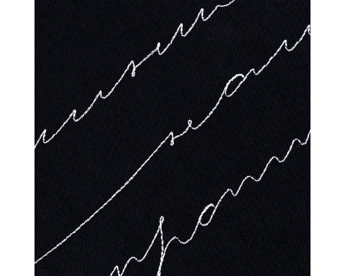 Холщовая сумка с вышивкой «Линия наименьшего сопротивления», черная