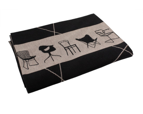 Плед Big Boss, черный/темно-бежевый